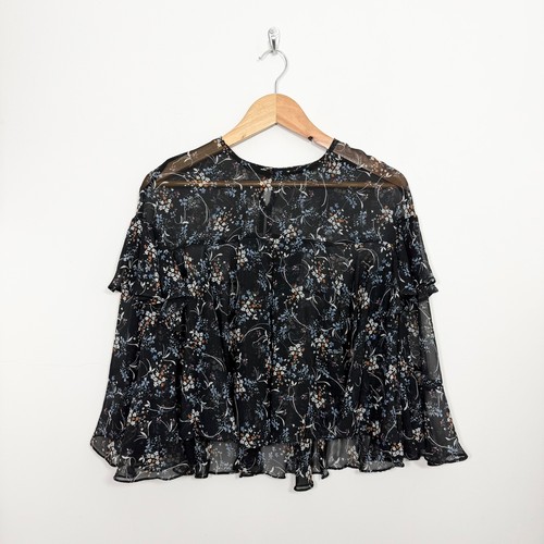Zara floral blouse - floral, size