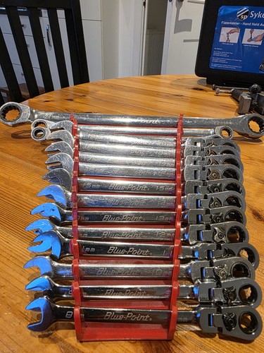 Blue point ratchet spanner set - blue,