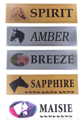 Horse stable sign door - horse,