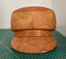Vintage wooden millinery hat block 
