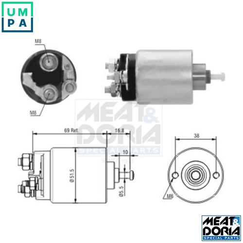 Solenoid switch starter 46104 - switch,