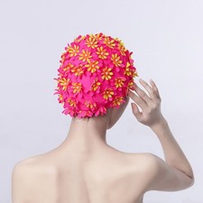 Woman Floral Ladies Swim Cap