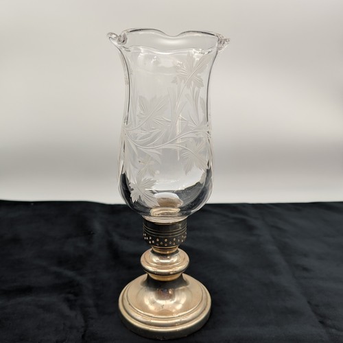 Hurricane candle holder - candle, clear