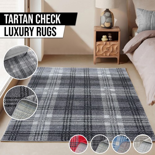 Tartan check highland rugs - tartan,