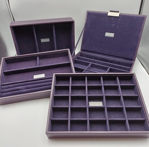 Stackers jewellery box purple - box,