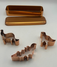 Vintage Dinosaur Set of 3 Copper Cookie Cutters 4 Inch
