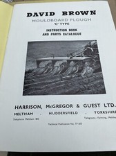 DAVID BROWN Mouldboard Plough C Type Instruction / Parts Book 1962