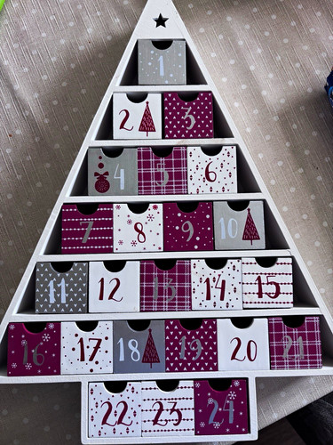 Wooden tree drawer advent - tree,