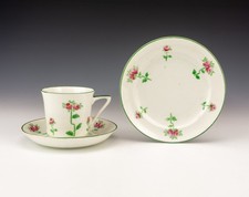 Antique Heathcote China - Rose Decorated Cup, Saucer & Plate - Arts & Crafts