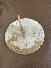 Sundial Roman Numerals Garden Clock Round 190mm 19cm Base Sun Dial Brass