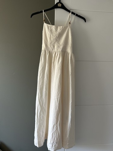 Zara cream midi dress size - size, m
