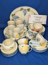 Poole Pottery DORSET FRUIT Spongeware * Plates, Bowls, Mugs, Cups * HAND PAINTED