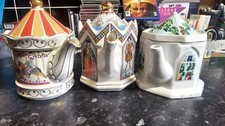 3x Vintage Teapots Sadler Wade