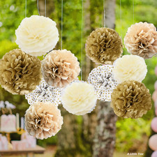 12pcs tissue paper pom poms - tissue,