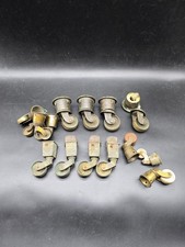 Job Lot Reclaimed Brass Castor Wheels 19th Century Round Square Socket