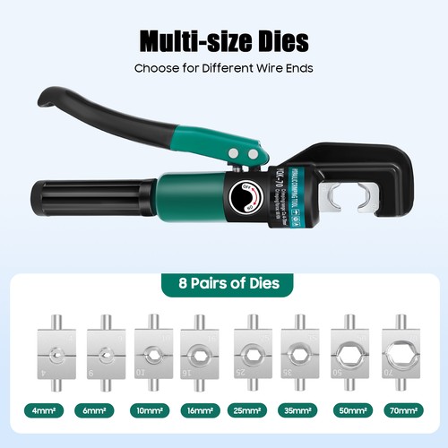 70mm hydraulic crimping - 4-70mm²,