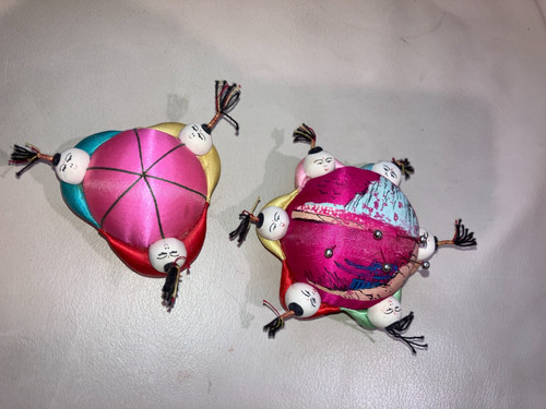 Silk pin cushions asian - cushions,