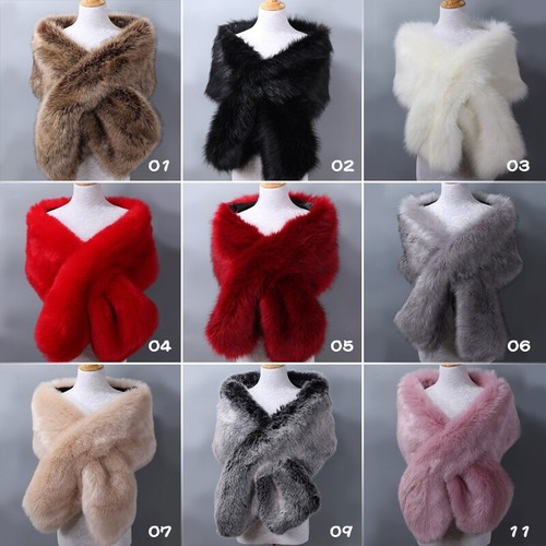 Women fluffy faux fur - fur, wedding