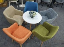 Fabric Tub Chair Wing Back