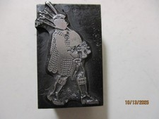 Printing Letterpress Printer Type Block Scottish Bagpipes Print Cut