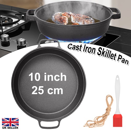 25cm cast iron skillet pan - cast,