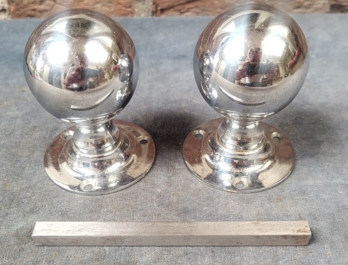 Pair used round ball chrome - used,