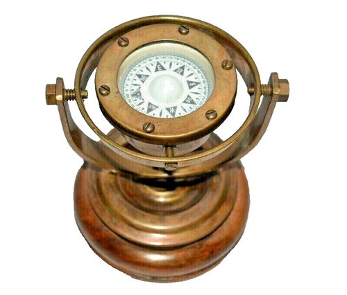 Antique brass nautical - , gimbal