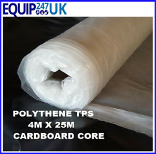 Clear Builders Polythene Plastic Sheeting Roll Dust Sheet TPS 4M X3,4,5 OR x 25m