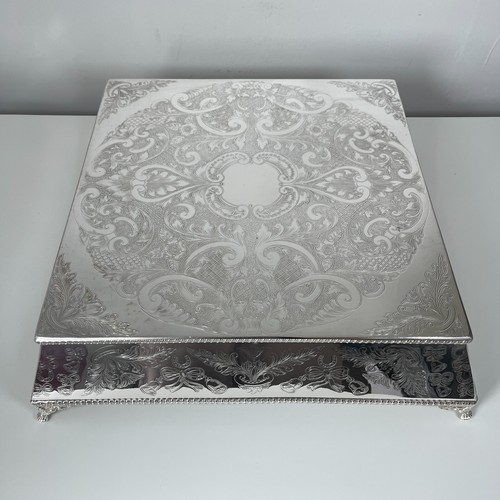 Silver wedding cake stand - silver,