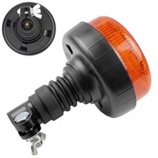Flashing Amber LED Beacon Flexible DIN Pole Mount Tractor Digger Warning Light