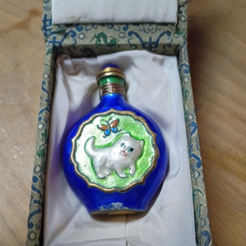 Vintage chinese enamel snuff - vintage,