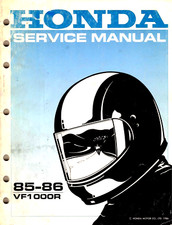 Genuine Honda Dealer/Owner's Service Repair/Manual 1985-1986 VF1000R Interceptor
