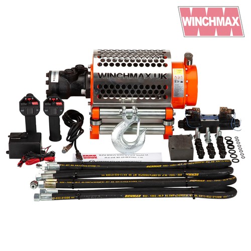 Hydraulic winch 20000 lb - hydraulic,
