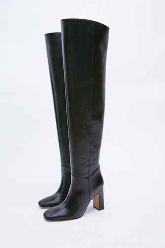 Zara leather high heel over - zara,