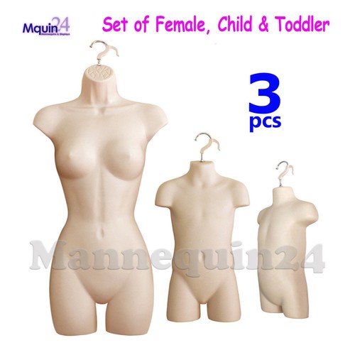 Flesh mannequin torso set - flesh,