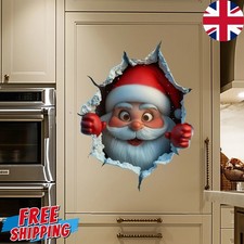1PC Christmas Santa Wall Sticker PVC Waterproof DIY Door Window Home Decor
