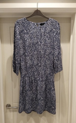 Blue white chiffon dress - h&m,