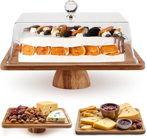Wood cake stand - cake, with