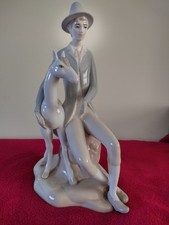 Man and Foal figurine: Porcelanas Miguel Requena Spanish Porcelain  Valencia 11”
