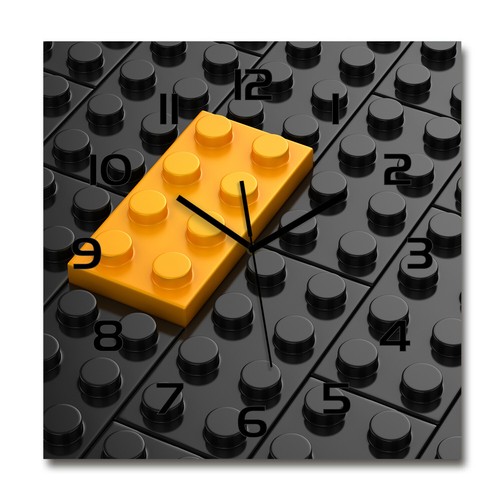 Glass wall clock 60x60 lego - wall,