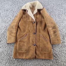 Nurseys Coat Womens 14 Sheepskin Shearling Brown Warm Vintage