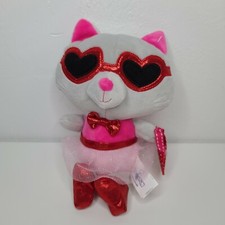 Hugfun Cat Pink Sunglass Ballerina Dancer Kitty Kitten Plush Stuffed Animal 10"