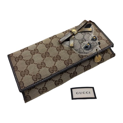 Gucci canvas long wallet - long,