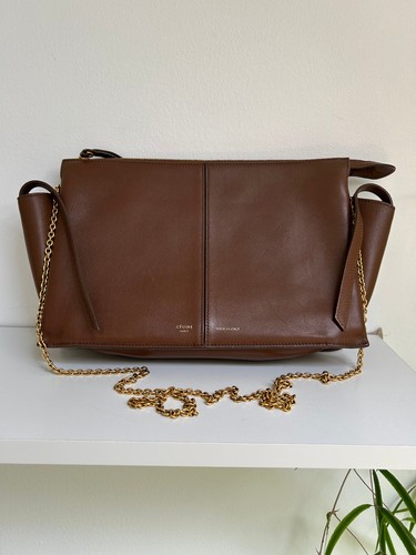Celine chocolate brown leather - chocolate,