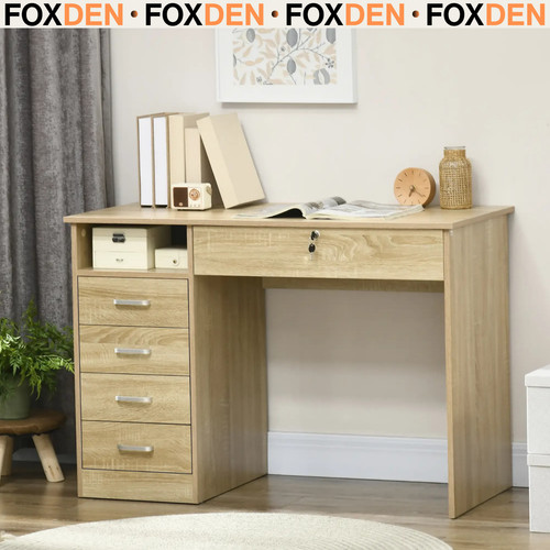 Computer desk with drawers - desk,