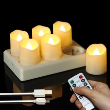 6x Rechargeable LED Tea Lights