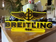 Decorative 3D Printed “Breitling Style Sign” – Yellow & Black