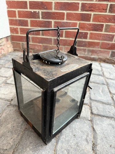 Old railway lantern - railway, plated