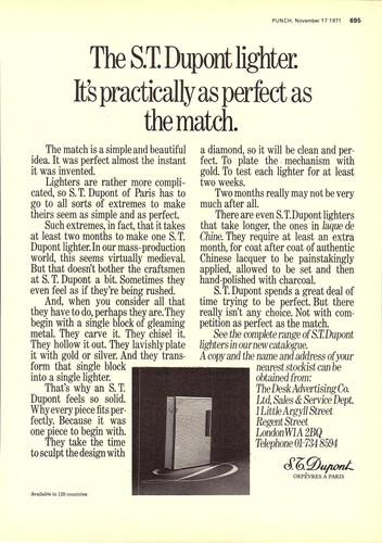 Vintage 1971 advert for t - for, s
