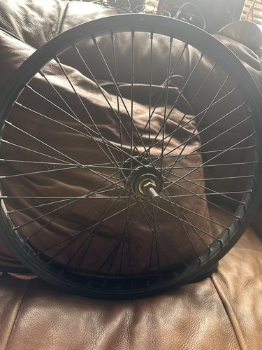 Black bmx front wheel old - wheel,